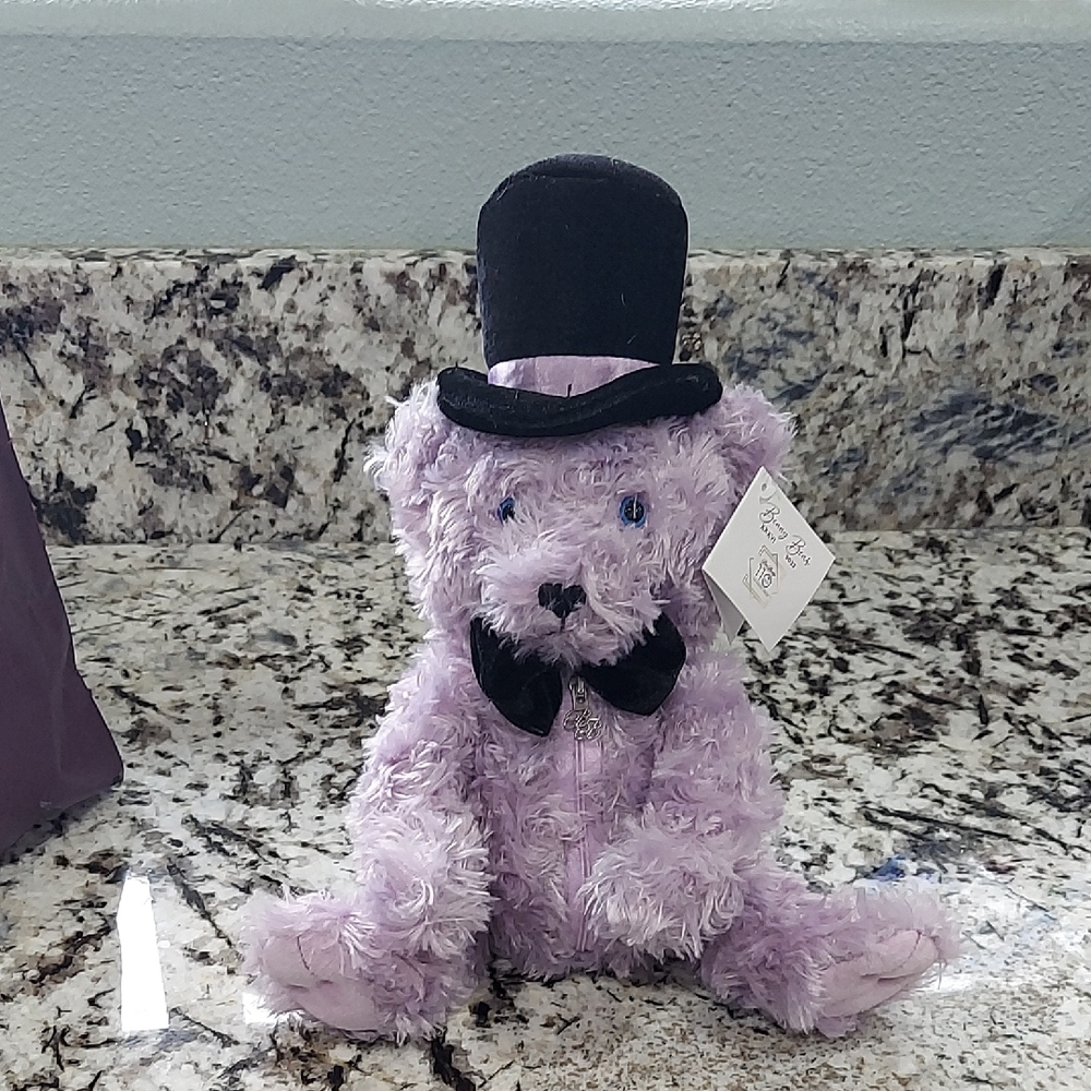 Benny bear 2022 Lavender jewelry surprise Teddy Bear with Black Top Hat